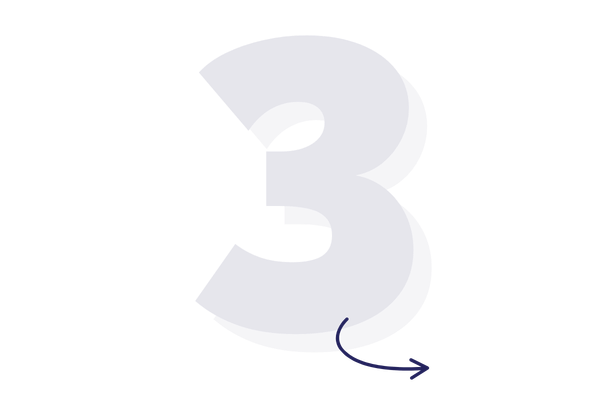 Étape 3 avec numéro 3 en grand